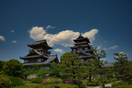 A view of Fushimi-Momoyama castle on a sunny day. Kyoto Japan