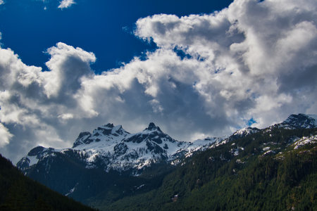 A panorama view of Sky Pilot Mountain. Squamish BC Canada