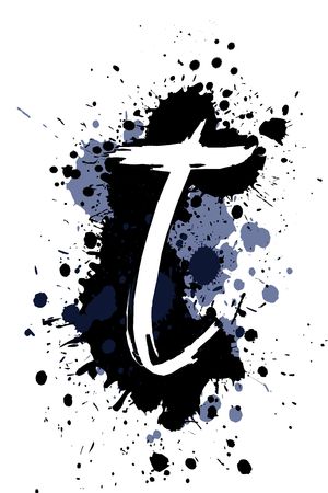 grunge alphabet - see all letters in my portfolioの写真素材