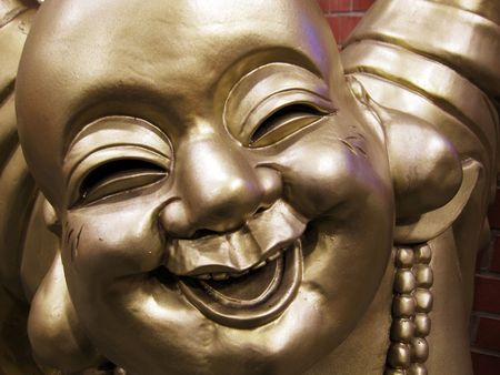 China Statue of a chinese at a Restaurantの写真素材