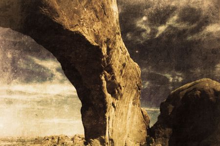 The Arches National Park USA retro lookの写真素材