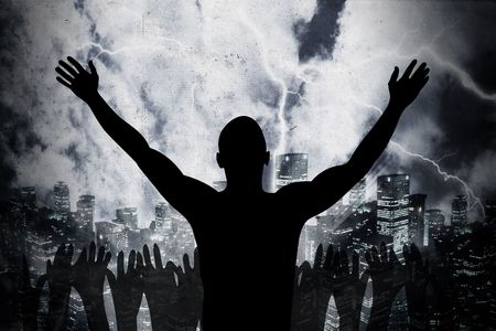 many people are praising the holy lordの写真素材