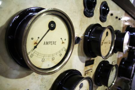 old measurement with six instruments in retro styleの写真素材