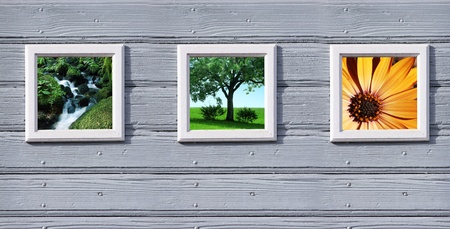 old white wooden frame for your text