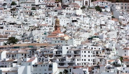 nice little white village in andalusia spainの写真素材