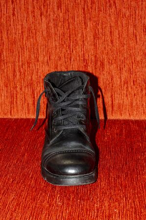 Old Black Leather Boots, Vintage