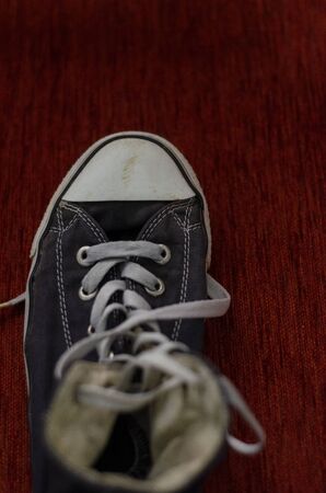 Old Blue Stylish Shoes, Fashion Blue Stylish Shoesの写真素材