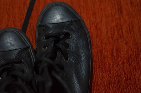 Old Black Leather Stylish Shoes, Vintage, Fashionの写真素材