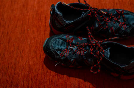 Red and Gray Cross-Country Shoes, Fashion, GYM, Outdoor