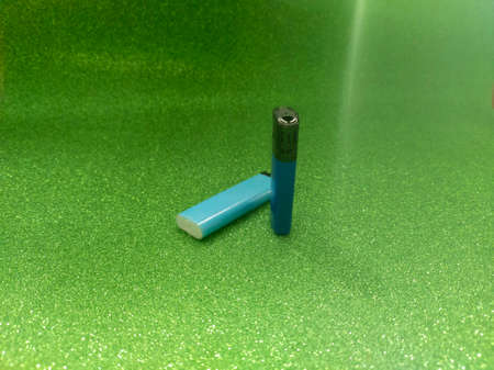 Lighter on Green Sparkle Textureの写真素材