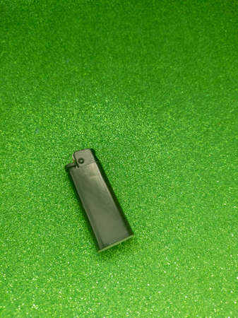 Lighter on Green Sparkle Textureの写真素材