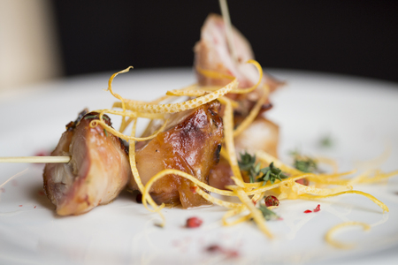 meat dish with cheeseの写真素材