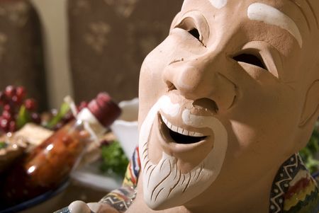 Photo of ceramic figurine close-upの写真素材