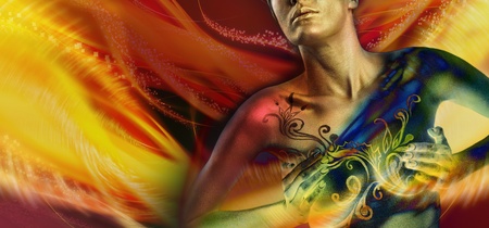 Creative people working in office on new clothes collectionの写真素材