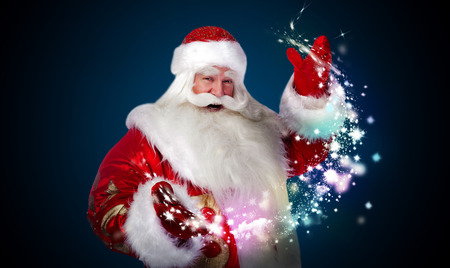 Portrait of Santa Claus conjuring