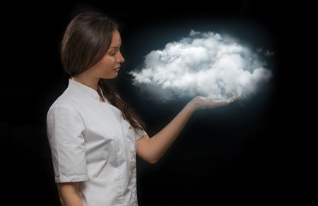 Professional doctor and cloud の写真素材