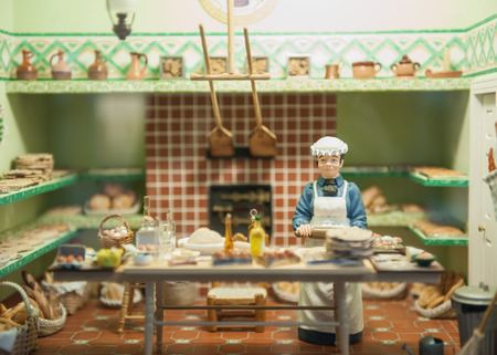 Handmade toy fake interior detail viewのeditorial素材