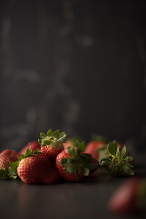 Strawberry on stone backgroundの写真素材
