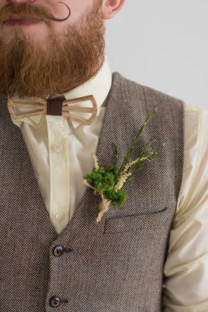 Closeup portrait of modern groomの写真素材