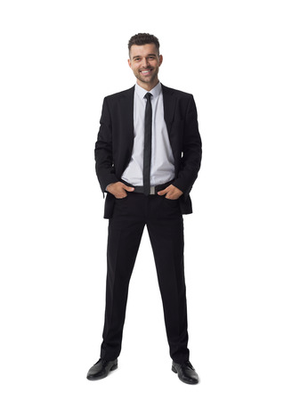 Businessman portrait isolated on white backgroundの写真素材