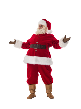 Santa Claus Portrait. Standing with hands openの写真素材