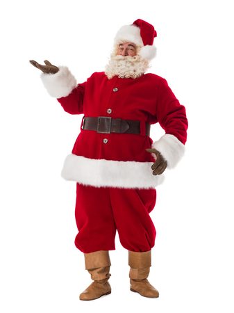 Santa Claus Portrait. Presenting blank space for your productの写真素材