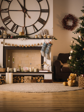 Christmas Home Interior with Nobodyの写真素材