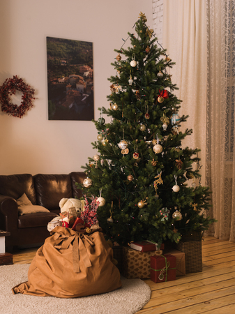 Christmas Home Interior with Nobodyの写真素材