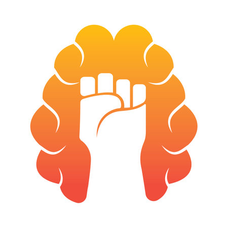 Brain fist vector design. Intellect power. Extreme intelligence concept.のイラスト素材