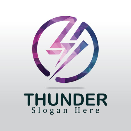 Lightning bolt concept. lightning thunderbolt electricity design templateのイラスト素材