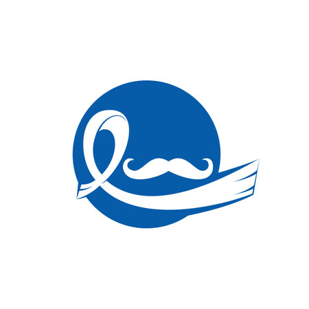 Cancer Awareness Blue Ribbon Vector Template Design.のイラスト素材