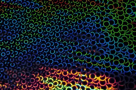 Dancing rings in the abstract ocean's weavesの写真素材