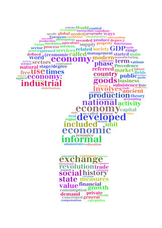 economy crisis question mark -text graphic and arrangement conceptの写真素材