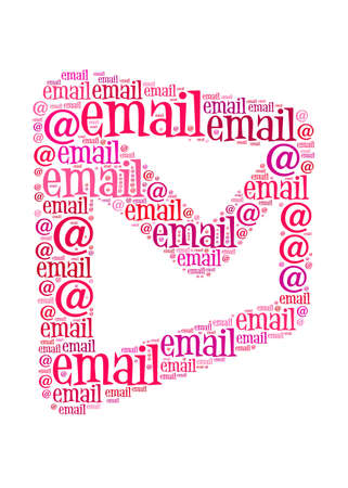 email text on envelope graphic and arrangement conceptの写真素材