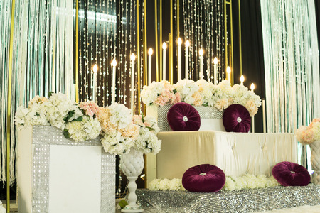 Beautiful decoration setup for wedding ceremonyの写真素材