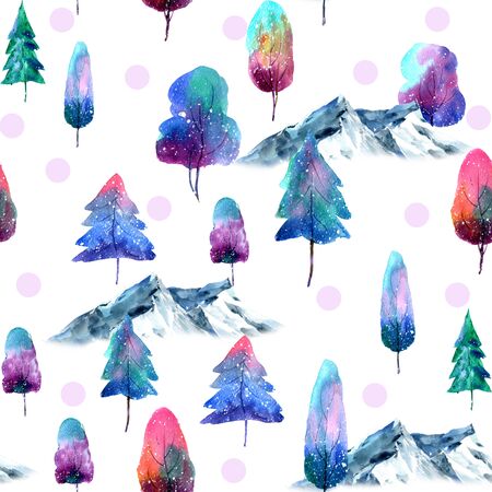 Pattern set of tree design elementsの写真素材