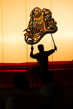 Grand shadow play is one of art kinds in Thailand のeditorial素材