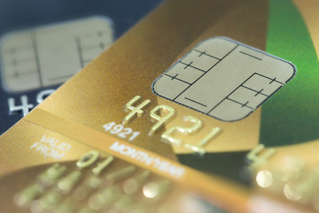 smart ship in credit cardの写真素材