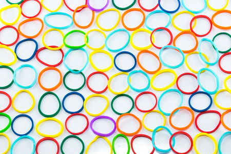 many hair bands isolated on white background