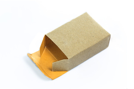 cardboard paper box isolated on white background