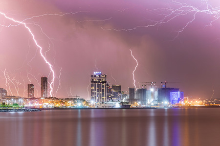 Lightning Cityscapeのeditorial素材