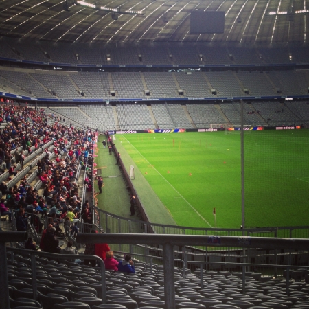 Football training session at the allianz arena Fc Bayern Mnchen.の素材