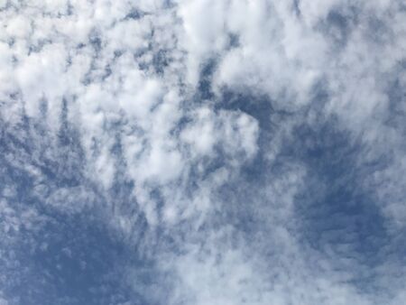 amazing fluffy or floccus clouds look like cotton with bright blue sky, using for background