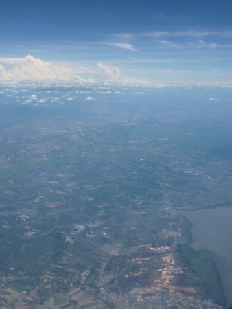         The sky in the afternoon from Bangkok to Krabi  This is the first flight in my life  I feel i am near heaven when i see through clouds in the sky  の写真素材
