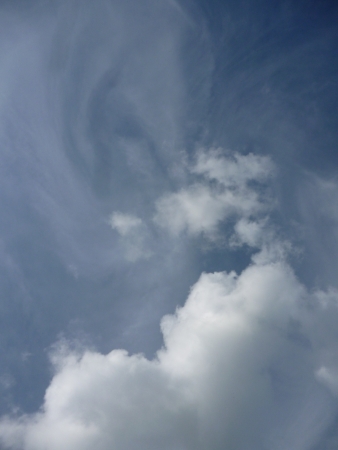         The sky in the afternoon from Bangkok to Krabi  This is the first flight in my life  I feel i am near heaven when i see through clouds in the sky  の写真素材