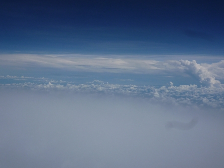         The sky in the afternoon from Bangkok to Krabi  This is the first flight in my life  I feel i am near heaven when i see through clouds in the sky  の写真素材