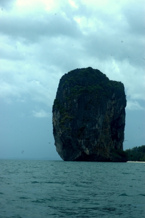 Krabi sea in cloudy day  It have some rain の写真素材