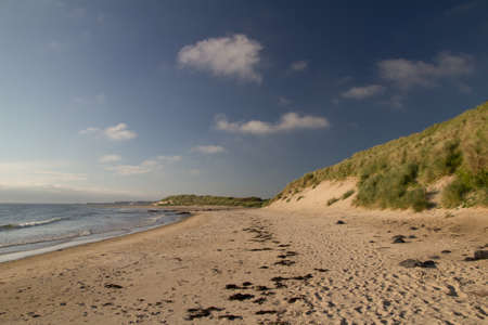A view of the beach of the North Sea on the North Sea coast.の写真素材