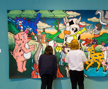 People at the museumのeditorial素材
