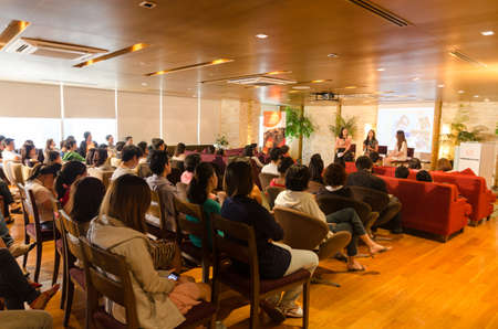 Bangkok, Thailand - June 28, 2013 : Unidentified woman startups and tech talent meet upのeditorial素材